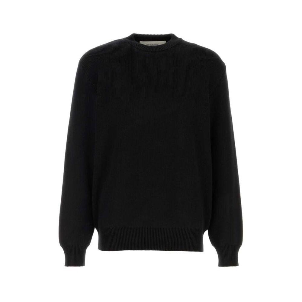 Golden Goose Deluxe Brand Men Black Stretch Cotton Blend Sweater